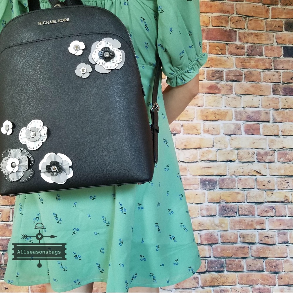 Michael Kors Large Emmy Backpack floral leather - Picture 2 of 8